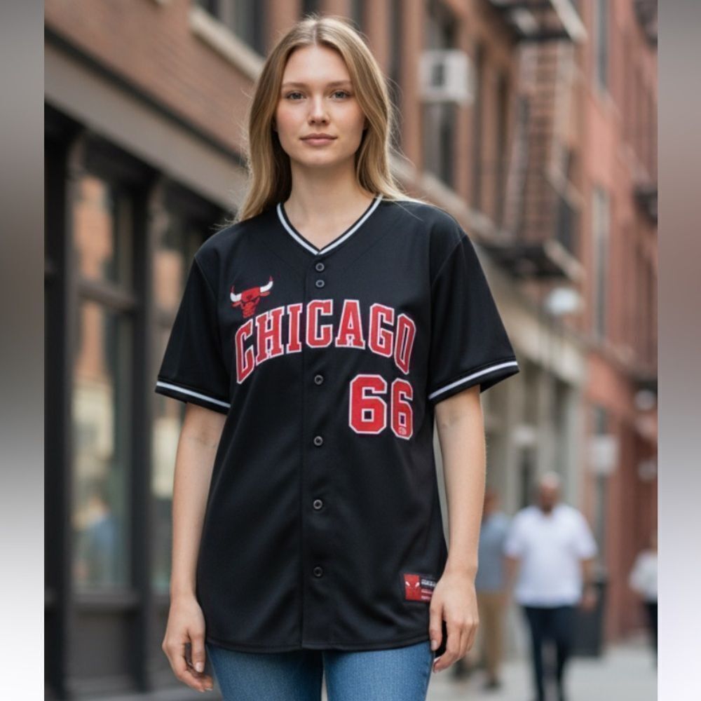 CHICAGO BULLS, “baseball”, shirt, medium, like new
